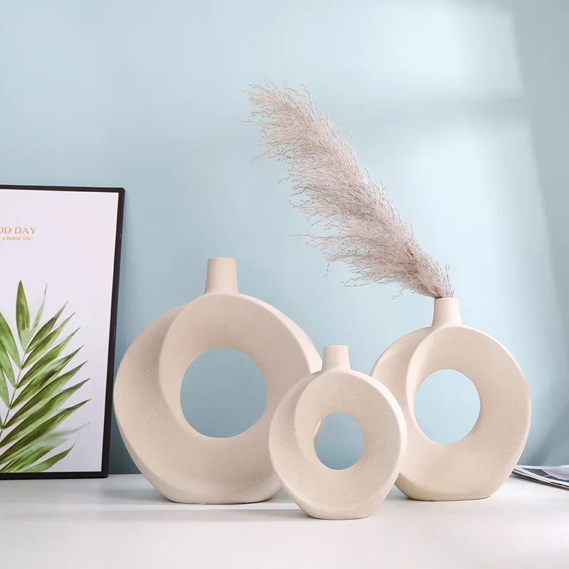 Donut Hollow Ceramic Vase