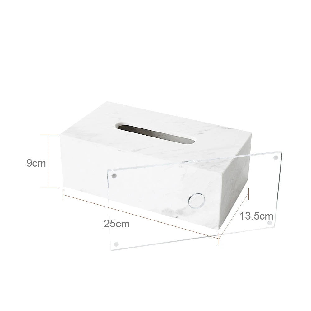 Natural Marble Tissue Box Decorative