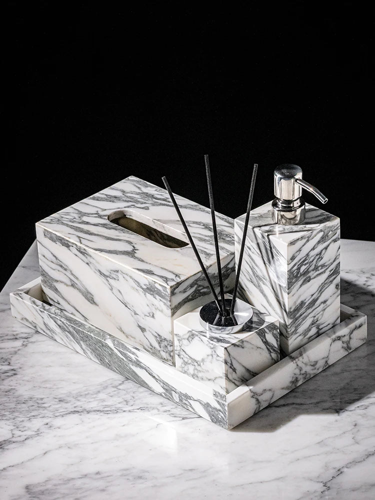 Arabescato Corchia Marble Bath Set