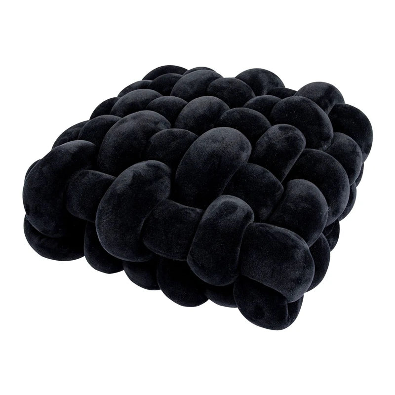 Green Knotted Plush Cushion