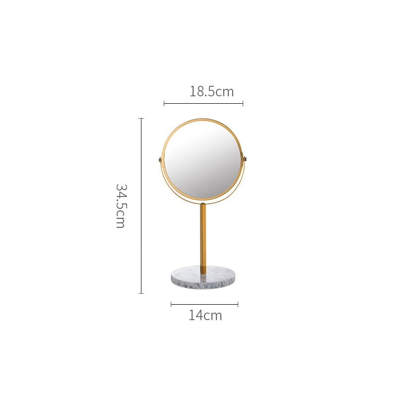 Natural Marble Rotating Makeup Vanity