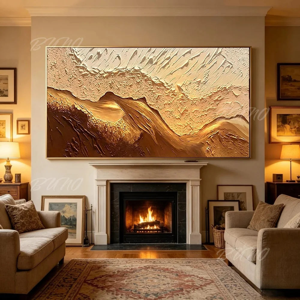 Earth Tone Mountain Painting