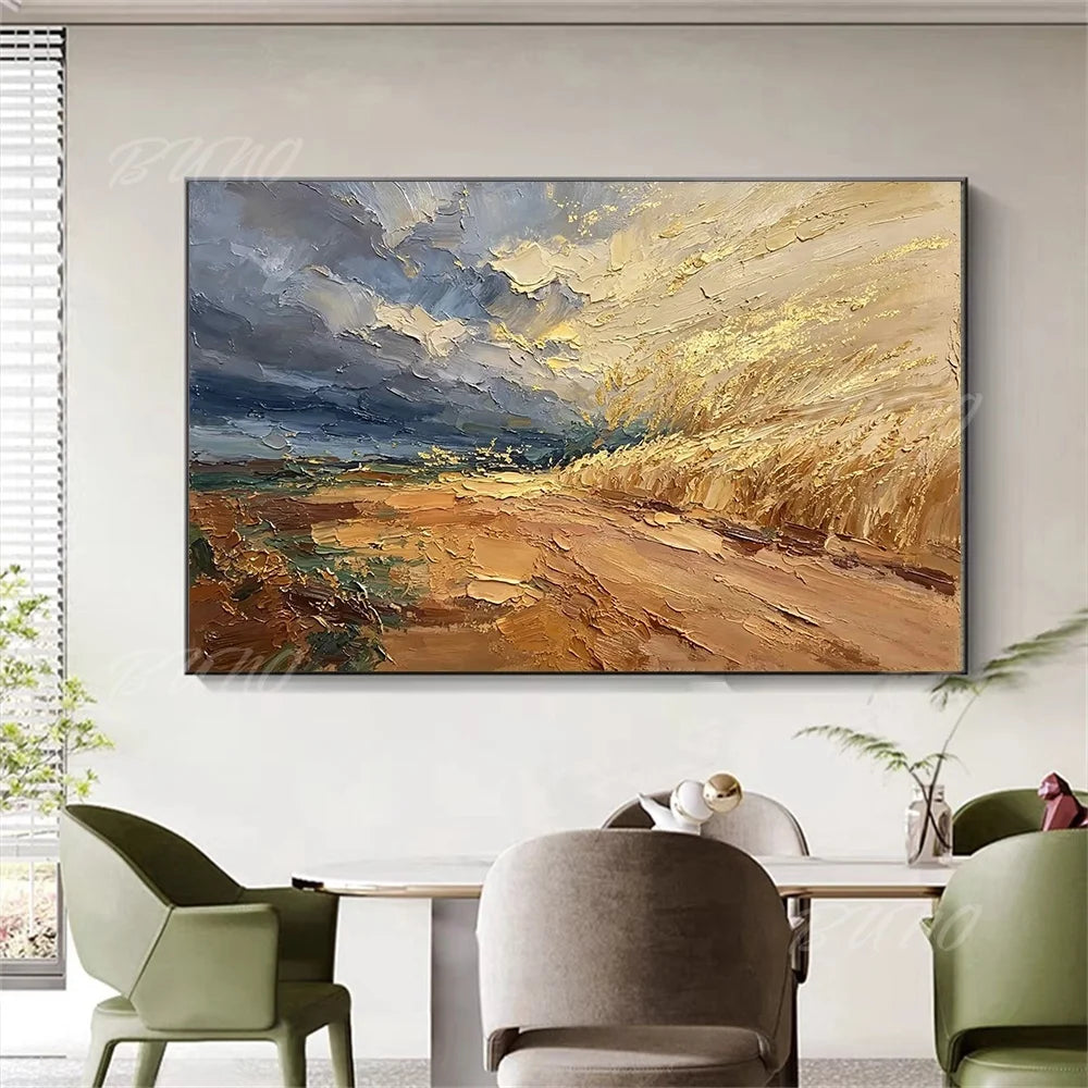 Gold Foil Impasto Painting