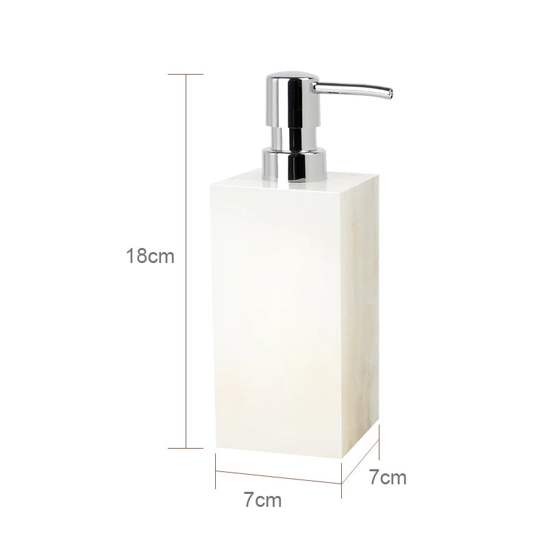 White Onyx Marble Bath Trio