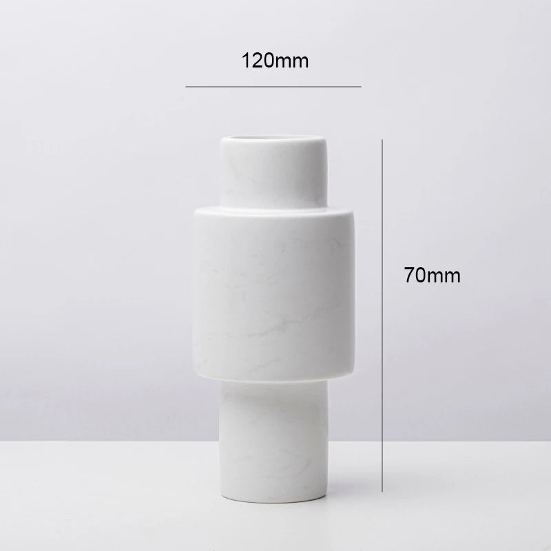 Natural Marble Pillar Vase