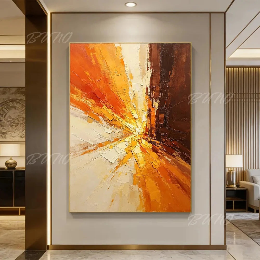 Warm Brown Minimalist Painting