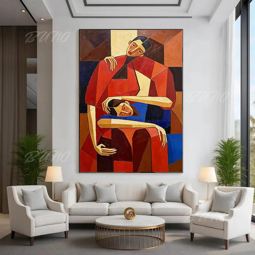 Art Deco Cubist Figure Art