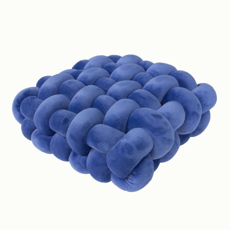 Green Knotted Plush Cushion
