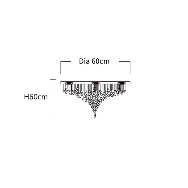 Stone Crystal Staircase Chandelier