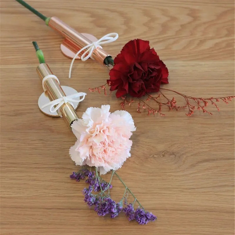 Rose Gold Wall Flower Holder