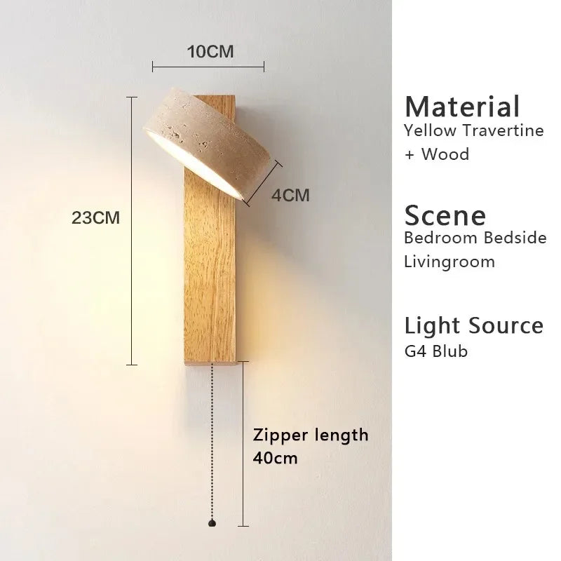 Wabi Sabi Cave Stone Wall Lamp