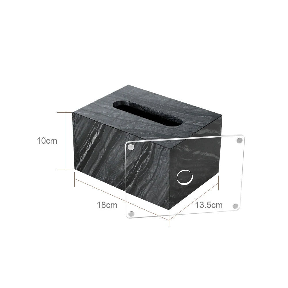 Natural Marble Tissue Box Decorative
