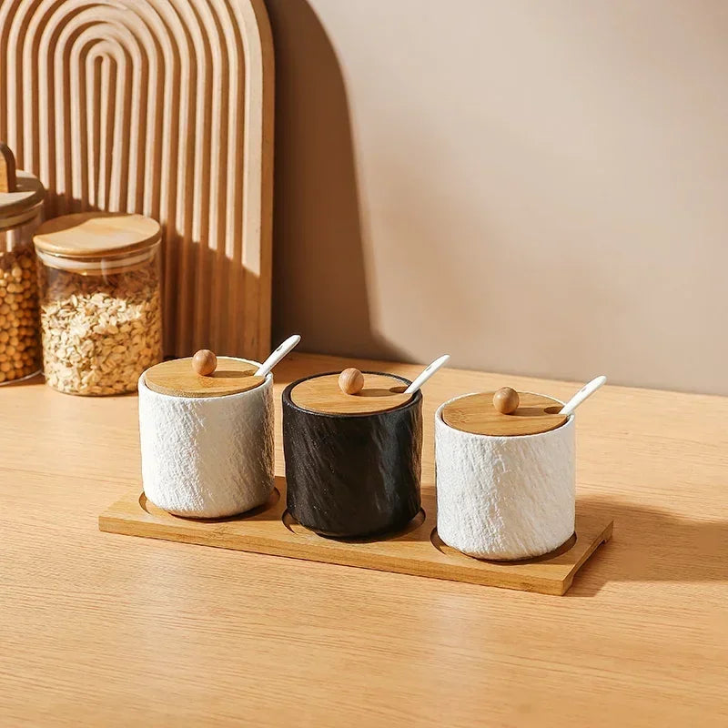 Ceramic seasoning bottle jar box