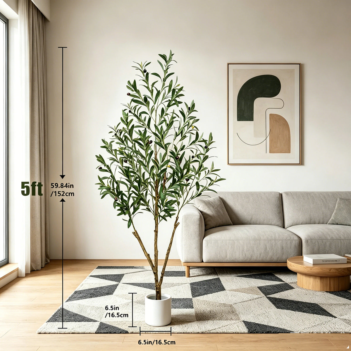Olive Tree in Tall Planter