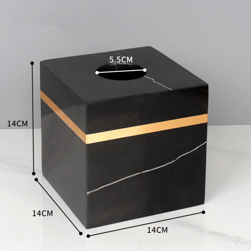 Nero Marquina Natural Marble Bathroom Set