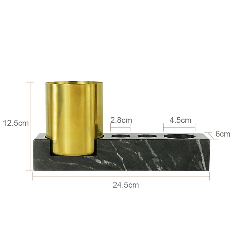 Tree Black Natural Marble Set