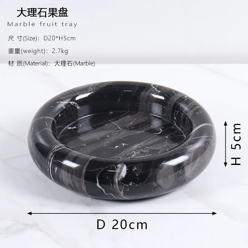 Round Marble Fruit Plate