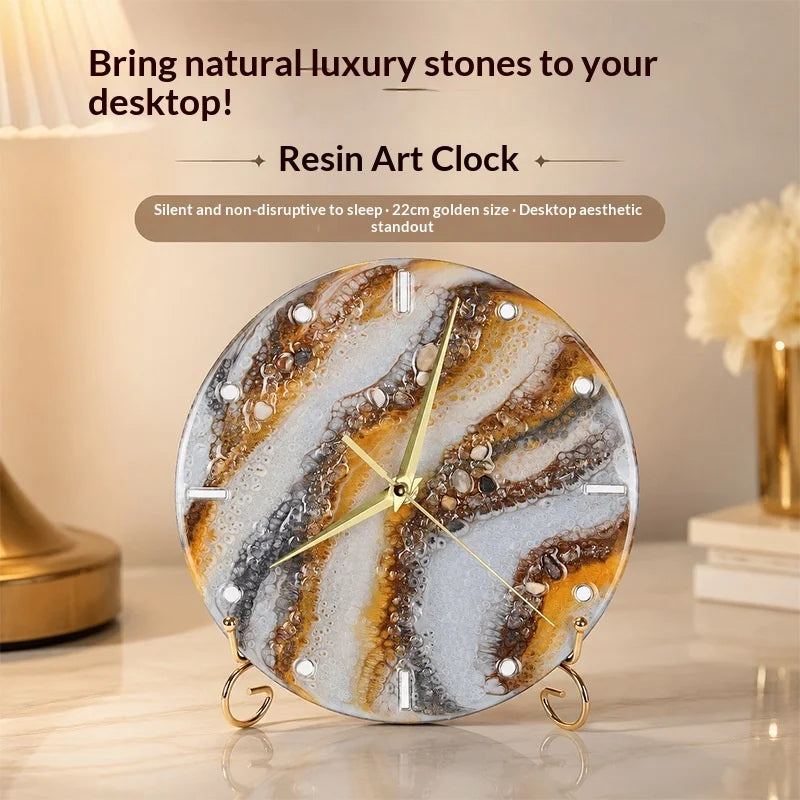 Resin Art Desk Clock