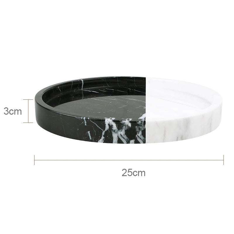 Black and White Natural Marble Set