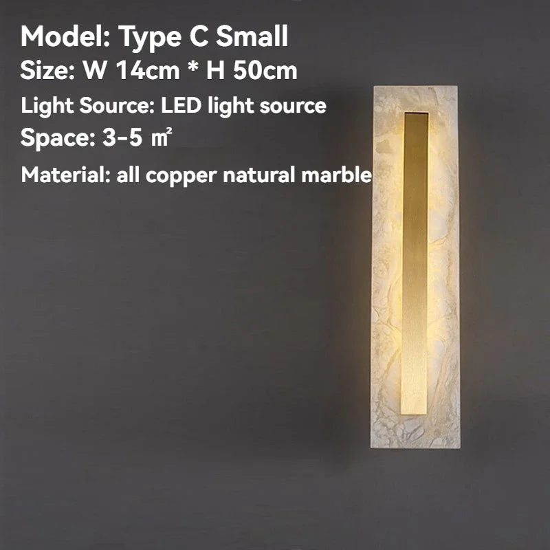 Gold Marble Staircase Lamp