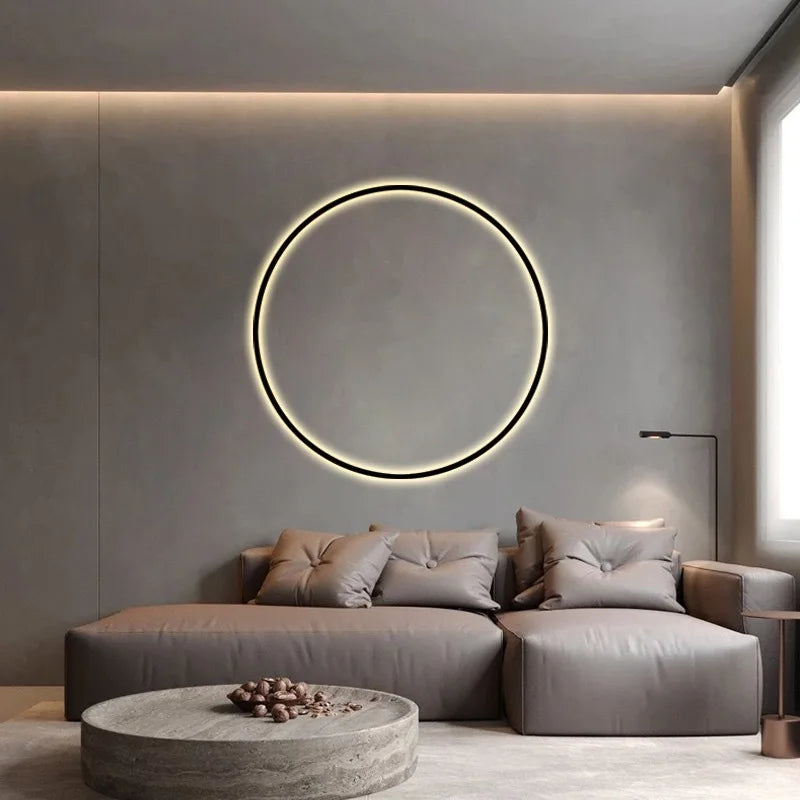 Minimalist LED Circle Background Wall Lamp