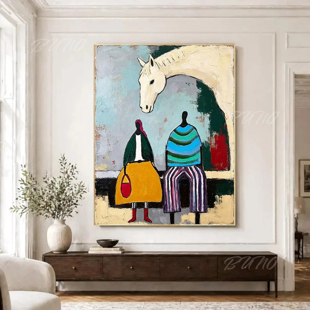African Couple Oil Painting