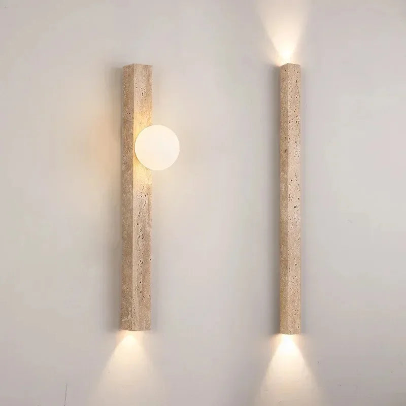 Wabi-sabi Cave Stone Long Wall Lamp