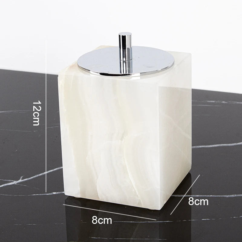 White Onyx Vanity Set