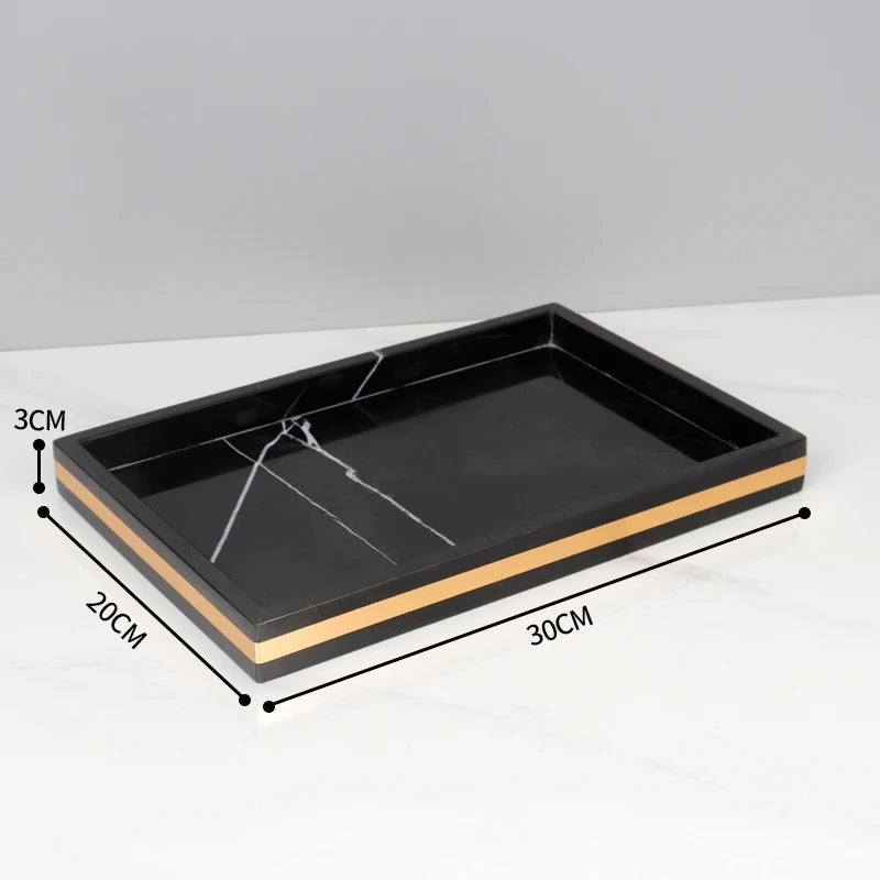 Nero Marquina Natural Marble Bathroom Set