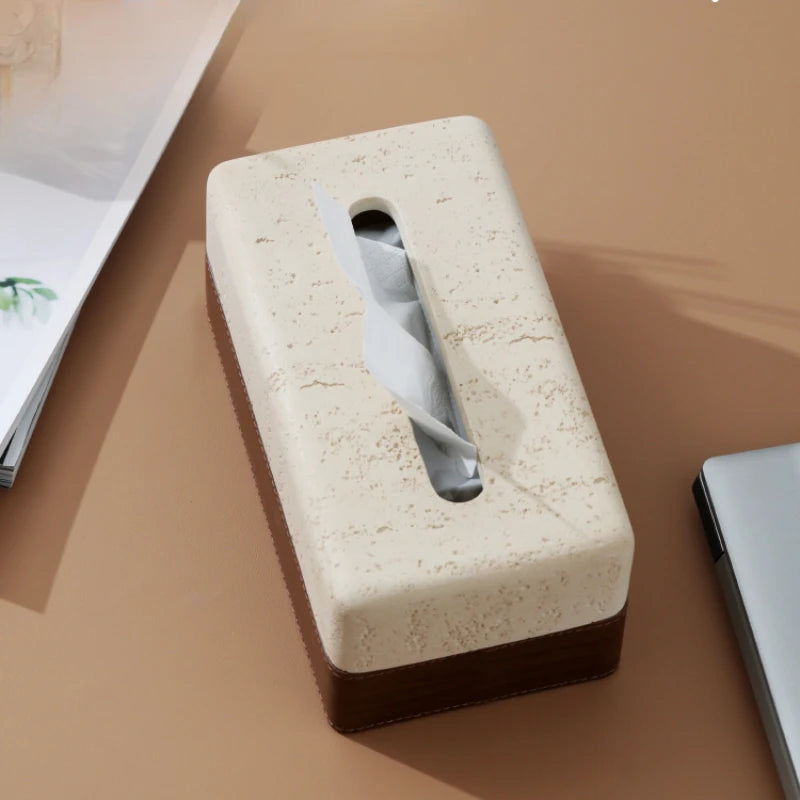 Stone Ceramic Tissue Box