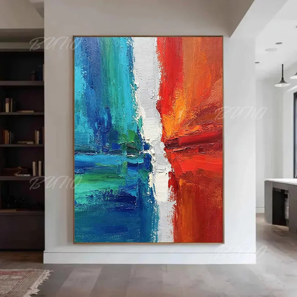 Vibrant Urban Impasto Art
