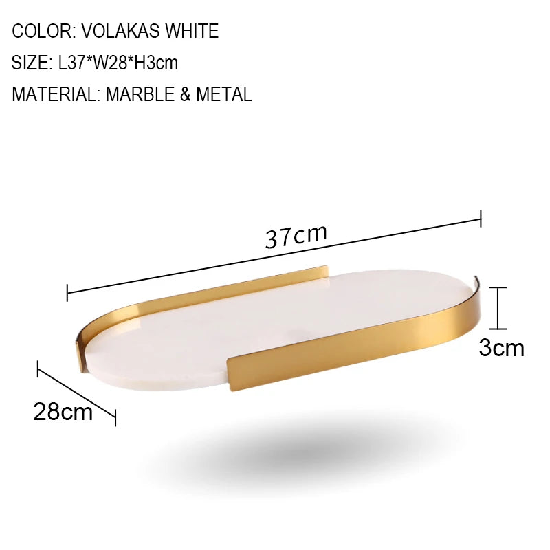 Scandinavian Decorative Natural Marble Tray