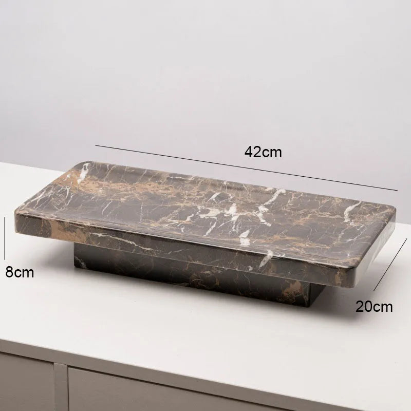 Natural Marble Serving Tray for Coffee