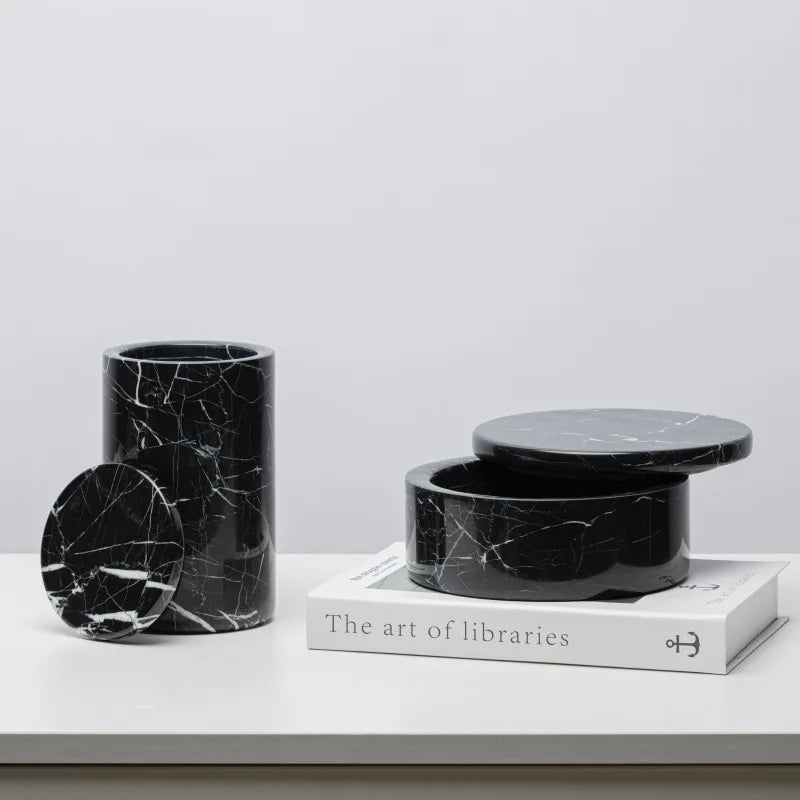 Nordic Marble Storage Jar