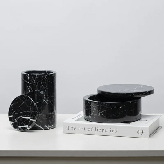 Nordic Marble Storage Jar