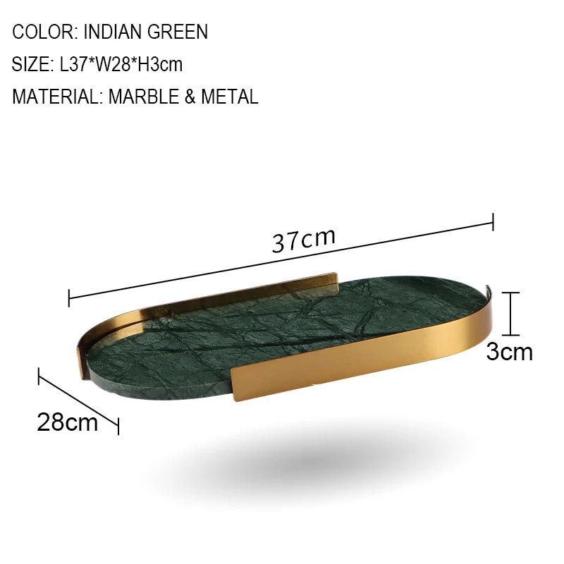 Scandinavian Decorative Natural Marble Tray