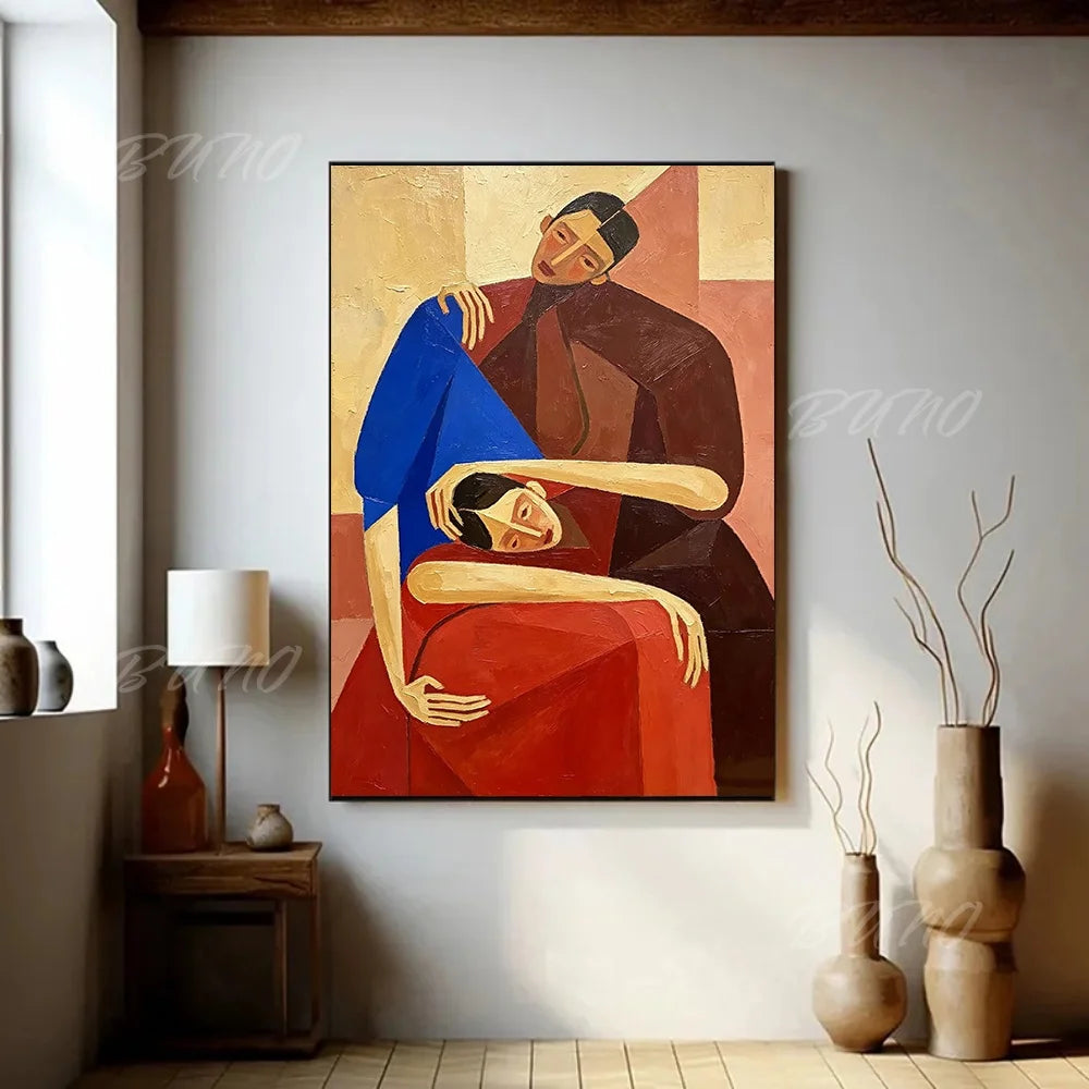 Art Deco Cubist Figure Art