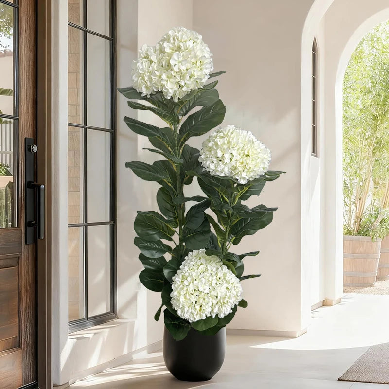 Artificial Hydrangea Tree Faux Potted