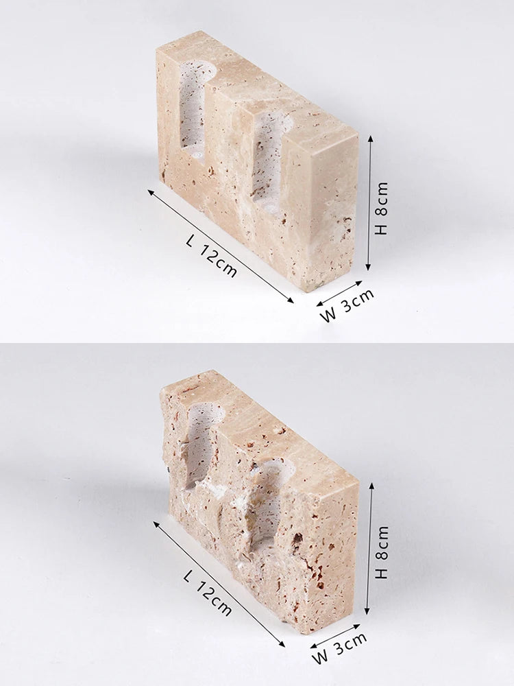 Holes Marble Candlestick Holder