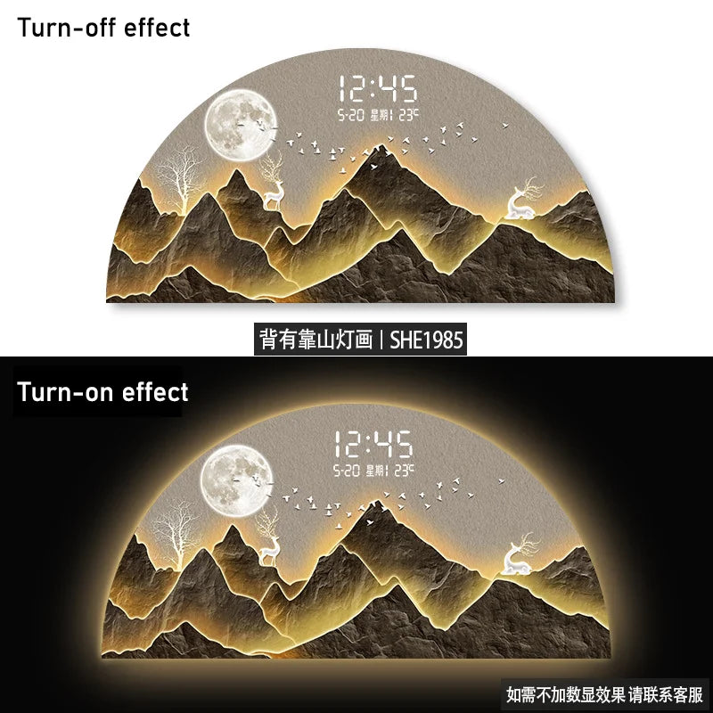 Auspicious Mountain Clock Art