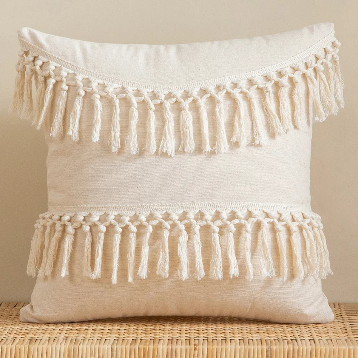 Tufted Tassel Cushion Cover