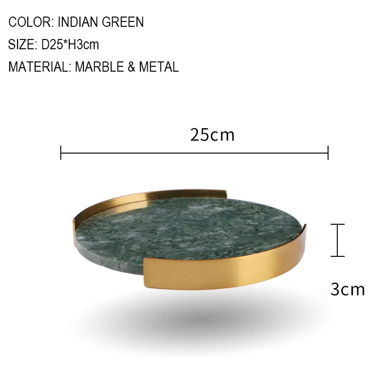 Scandinavian Decorative Natural Marble Tray