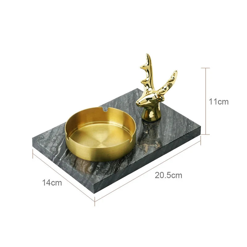 Tree Black Natural Marble Set