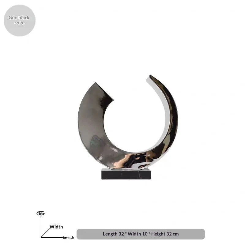 Curved Moon Statue