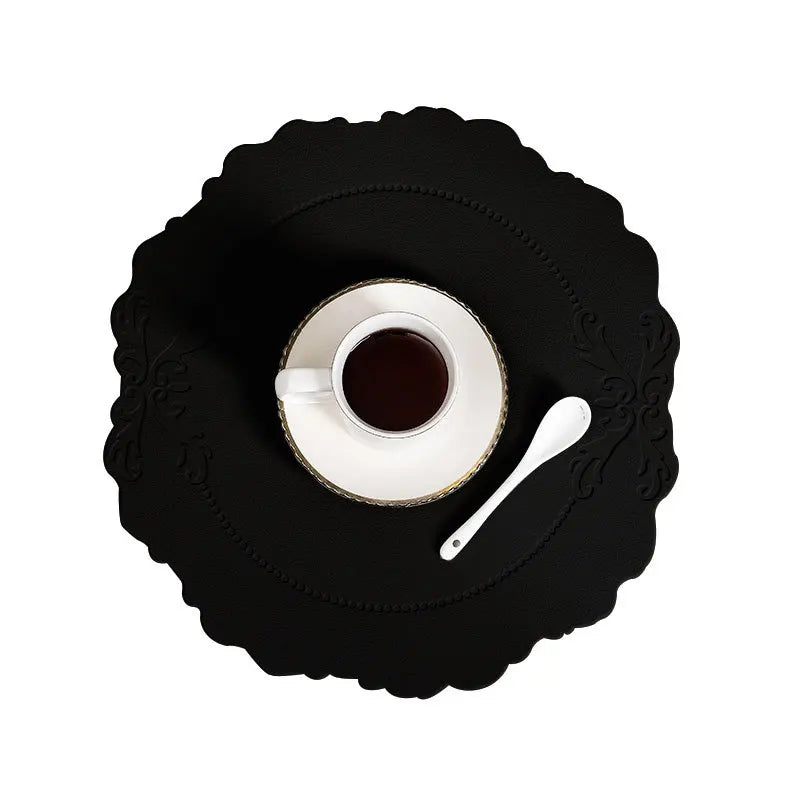 Cream Flower Round Placemats