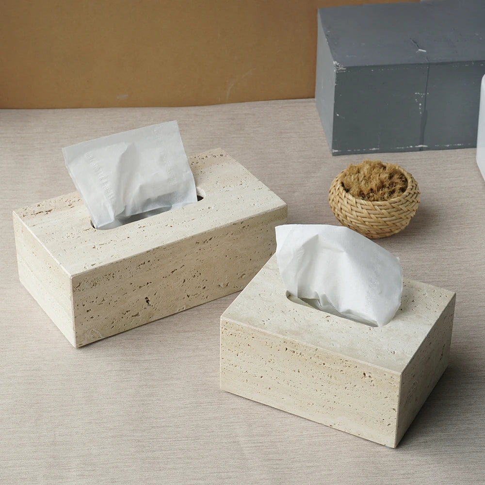 Natural Marble Tissue Box Decorative