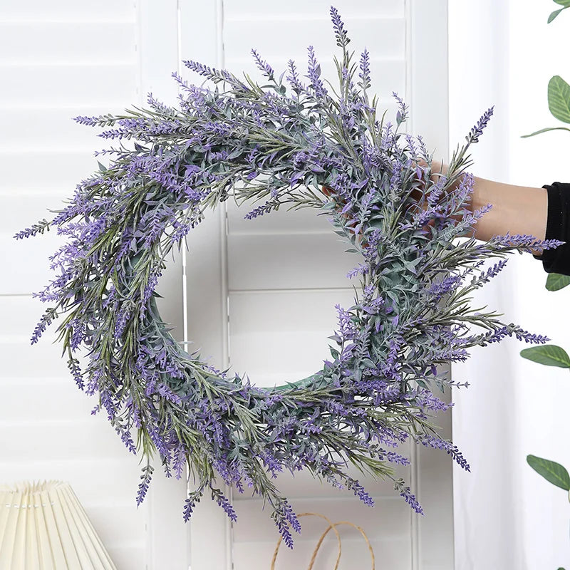 Artificial Lavender Wreath