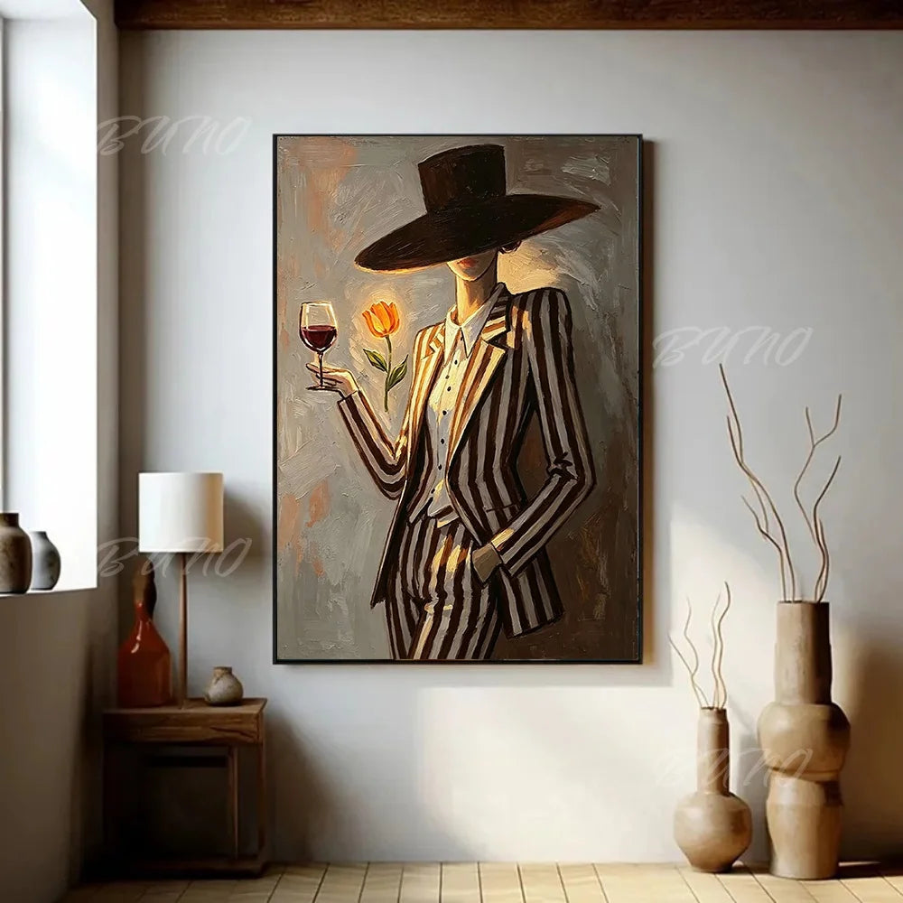 Art Deco Fashion Woman Art
