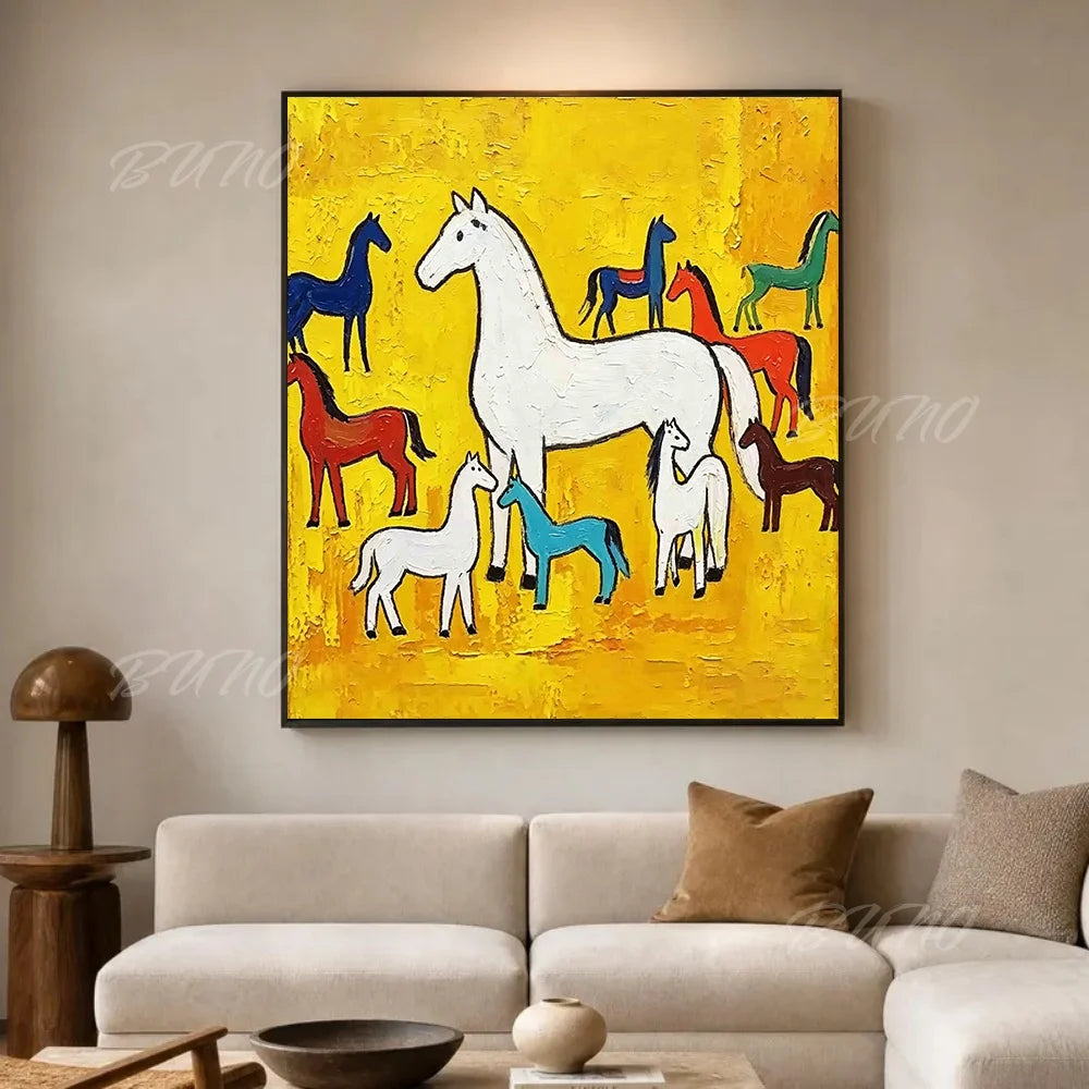 Whimsical Horses Painting
