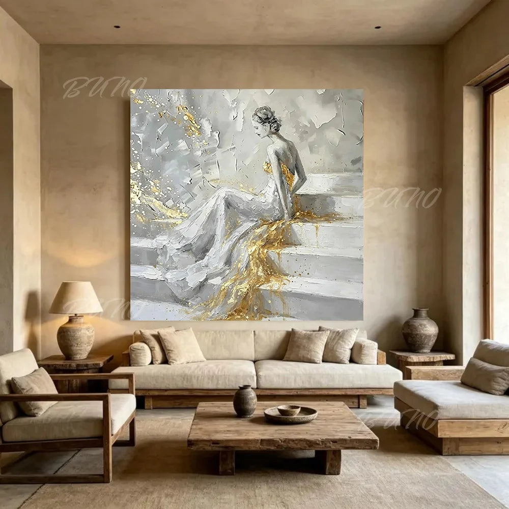 Gold Foil Canvas Painting